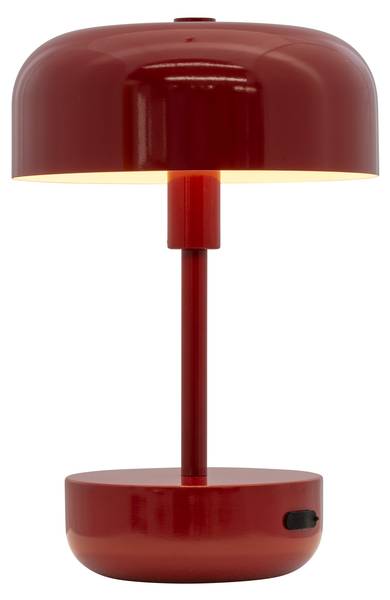Tischlampe aufladbar Haipot Rot - Rubinrot