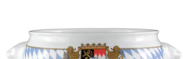 Löwenkopfterrine Compact Bayern Porzellan - 22 x 23 x 27 cm
