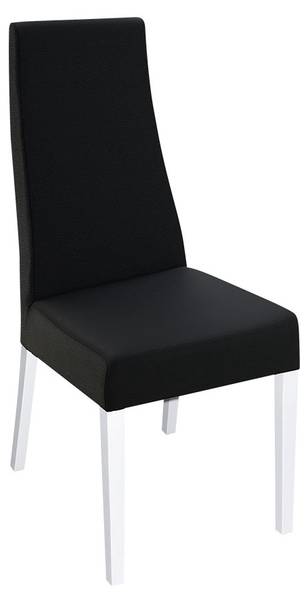 Polsterstuhl K63A Schwarz - Weiß - Kunstleder