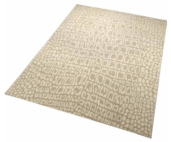 Kurzflorteppich Croco Beige - 133 x 200 cm