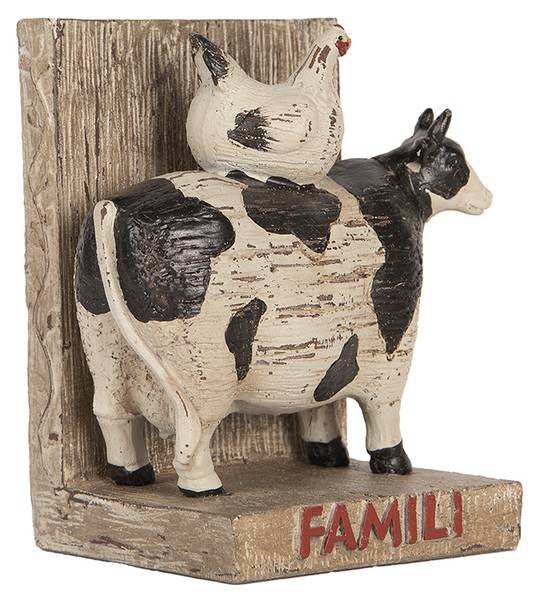 Buchstützen Kuh Luisa DAY 2er Set Braun - Kunststoff - 10 x 14 x 17 cm