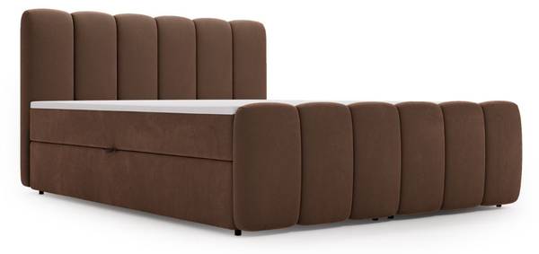 Boxspringbett CLOUD Braun - Samt - Liegefläche Breite: 200 cm