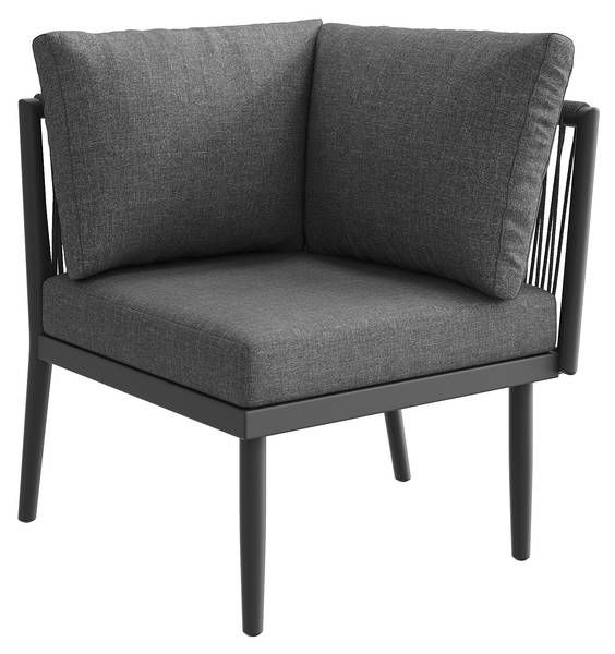 Set lounge jardin Gaia II (6-él.) Gris - Verre - Métal - Matière plastique - Textile - 176 x 75 x 176 cm
