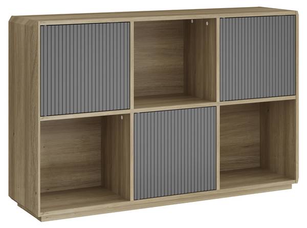 Buffet Trömi Marron - Gris - Bois manufacturé - 120 x 75 x 30 cm