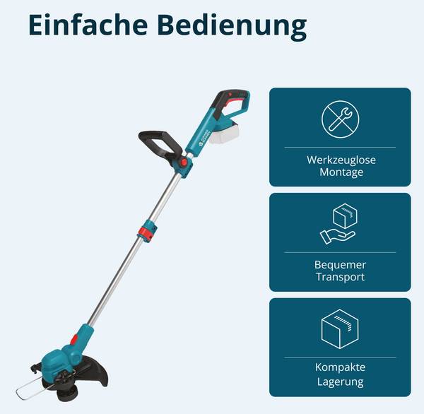 Akku-Trimmer KS CST-20V Blau - Kunststoff - 22 x 15 x 93 cm
