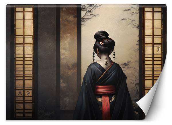 Fototapete Bild Japanische Geisha 200 x 140 cm