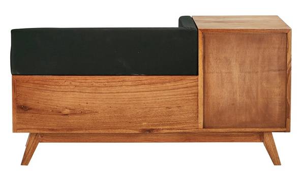 Sitzbank CELESTE Beige - Massivholz - 120 x 60 x 42 cm