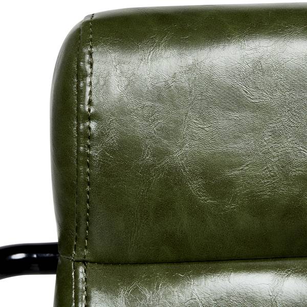 Chaise de bureau CANDOR Noir - Vert foncé - Vert - Argenté