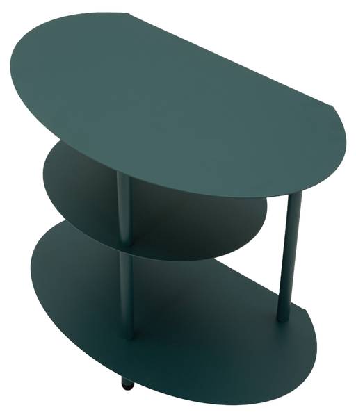 Table de chevet Saturno Vert - Métal - 28 x 50 x 50 cm
