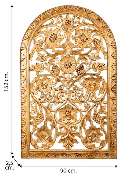 Paneel 4523334366 Gold - Holz teilmassiv - 76 x 120 x 4 cm