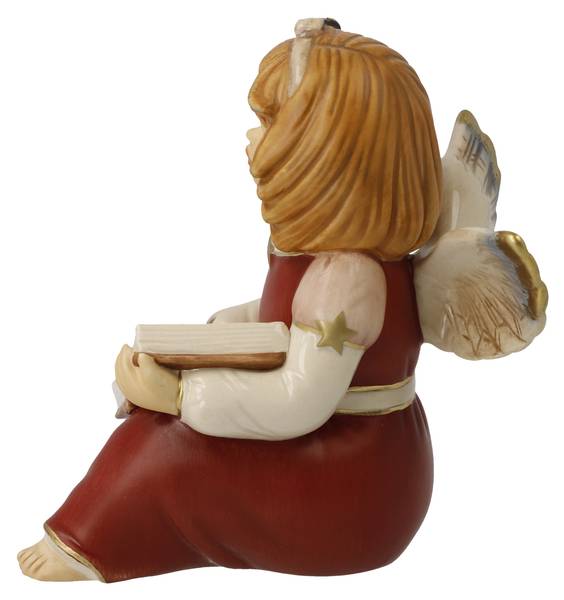 Engel Liederstunde Rot - Porzellan - 8 x 10 x 10 cm