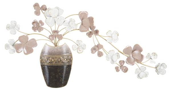 3D-Metall-Dekoration Blumen 35 Metall - 88 x 46 x 6 cm