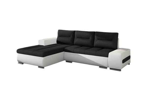 Ecksofa Legero Schwarz - Weiß