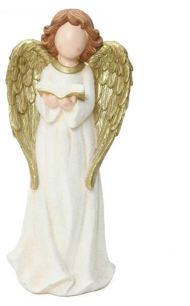 Engelfigur Weihnachten HTST0186 Beige - Gold - Stein - 19 x 63 x 29 cm