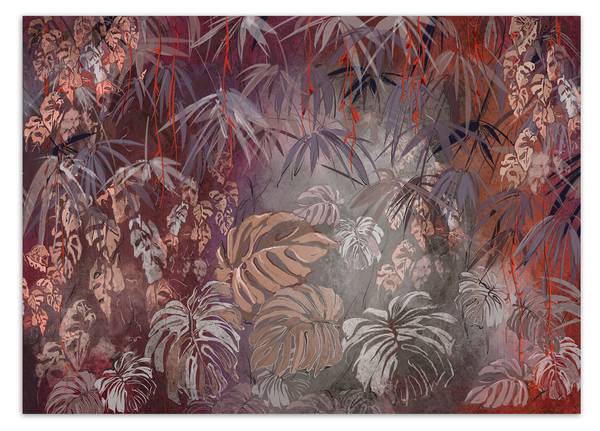 Fototapete Bemalte exotische Dschungel 400 x 280 cm