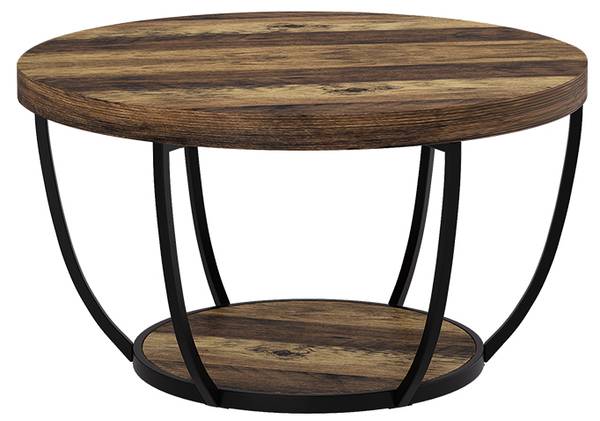 Table basse Arvina 56649 Marron - Bois manufacturé - 80 x 44 x 80 cm