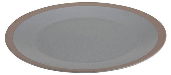 Teller CLAY Grau - Keramik - 27 x 2 x 27 cm