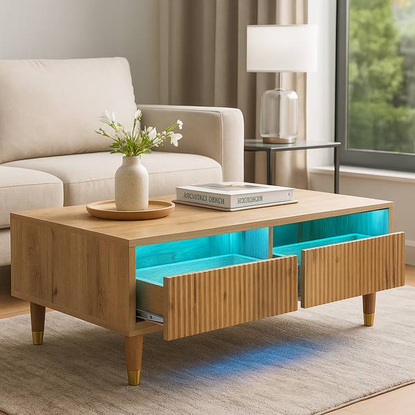 Couchtisch Peakglade Braun - Holzwerkstoff - 50 x 40 x 110 cm