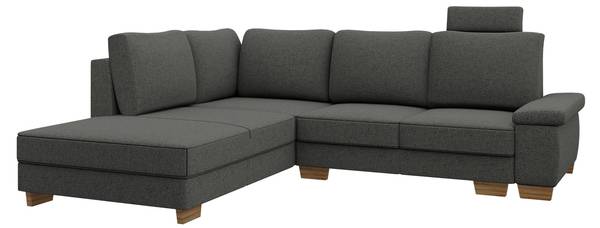 Ecksofa Chivas 2 Graphit - Ecke davorstehend links