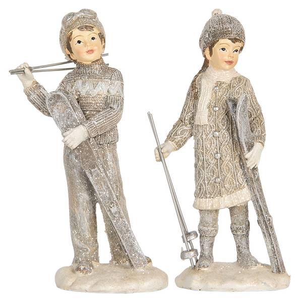 Kinder Xmas&Ayson 2er Set Grau - Kunststoff - 7 x 15 x 8 cm