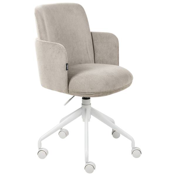 Bürostuhl DRYDEN Beige - Taupe - Weiß