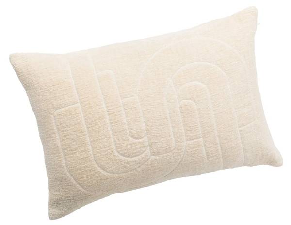 Zierkissen Sjoa Weiß - Textil - 40 x 1 x 60 cm