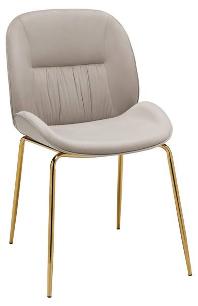Stuhl AZRA Beige - Metall - Textil - 48 x 85 x 61 cm