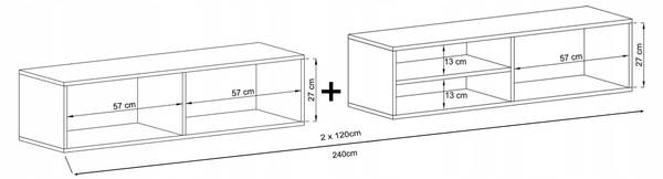 Tv-Lowboard ENJOY Grau