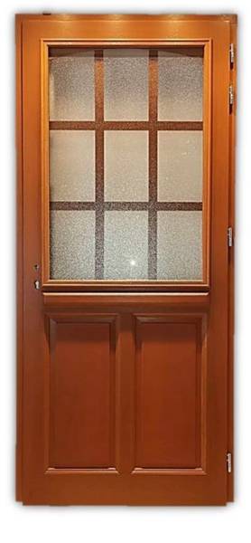 Haustür Alena 154 Braun - Holzwerkstoff - Holz teilmassiv - 90 x 215 x 7 cm