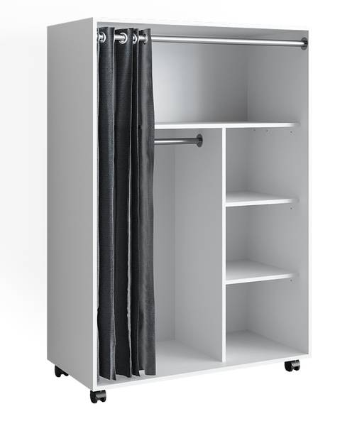 Kleiderschrank Doros 40636 Reinweiß - Höhe: 147 cm