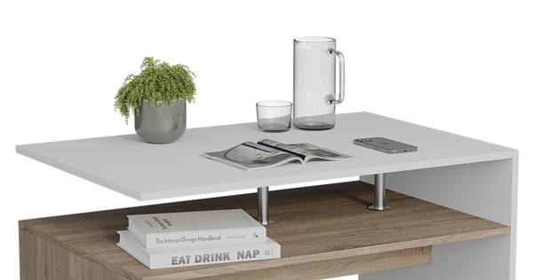 Couchtisch Amato 57828 Reinweiß - Eiche Sonoma Dekor