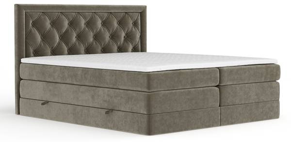 Boxspringbett Aurelia Taupe - Liegefläche Breite: 160 cm