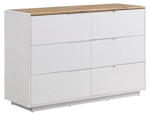 Niedrige Kommode AMANI Beige - Holz teilmassiv - 40 x 80 x 120 cm