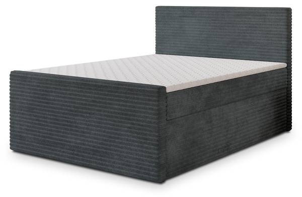 Boxspringbett NOLEN Dunkelgrau - Liegefläche Breite: 180 cm