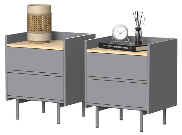 Nachttisch Velina 57366 Grau