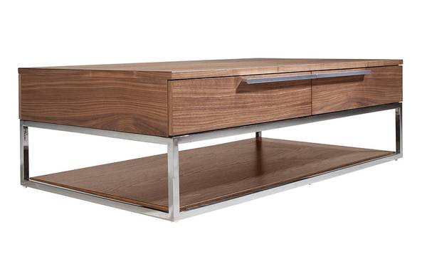 Couchtisch 2114 Braun - Holzwerkstoff - Holz teilmassiv - 120 x 37 x 70 cm