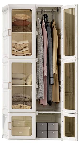 Kleiderschrank YTDHP589 Gelb - Kunststoff - 50 x 170 x 69 cm