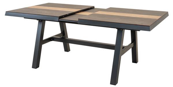 Gartentisch BRIXTON Grau - Metall - 102 x 15 x 170 cm