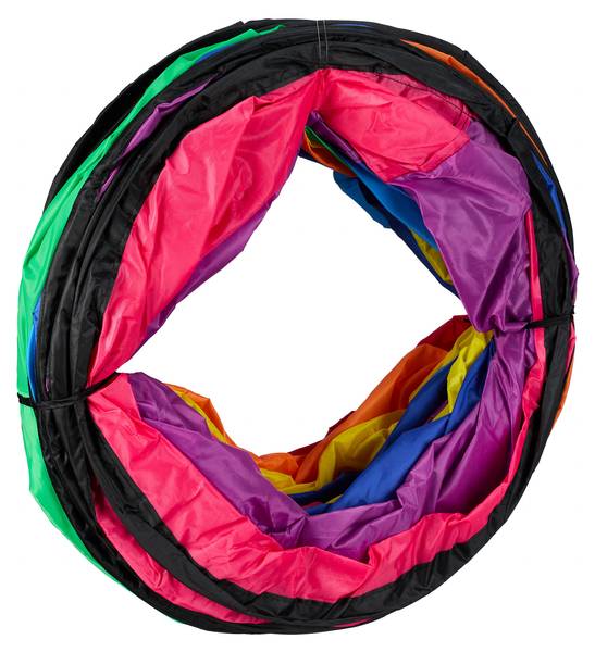 Bunter Spieltunnel mit 4 Röhren Blau - Grün - Rot - Polyester - Stahl - 232 x 46 x 232 cm