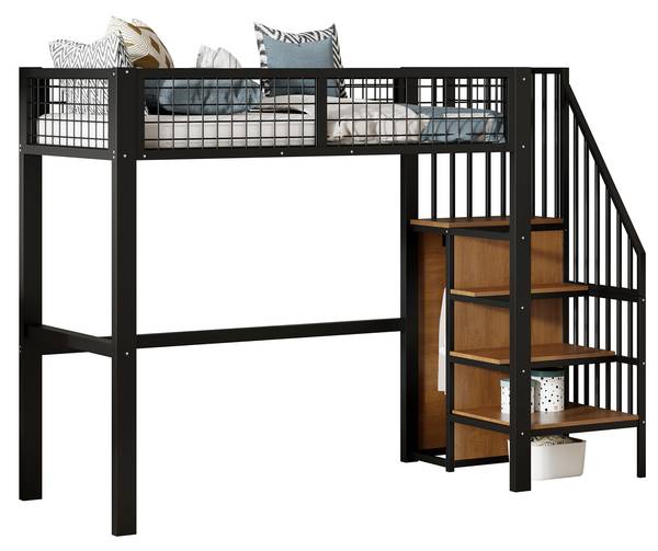 Hochbett MetalAttic Ⅰ Schwarz