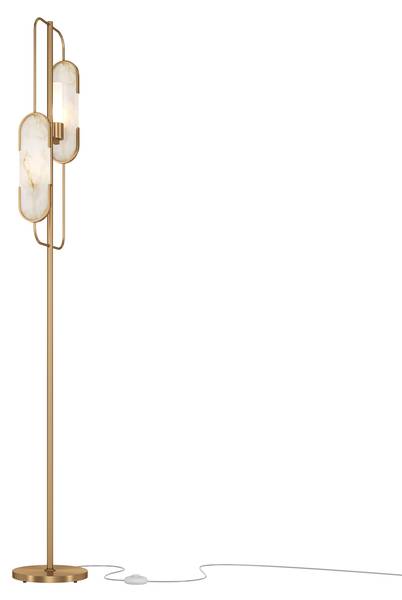 Stehleuchte Marmo Gold - Metall - 28 x 162 x 0 cm