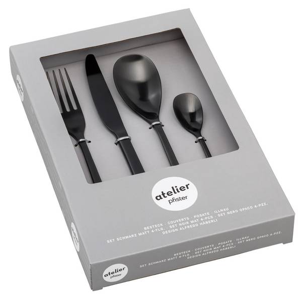 couverts ILLNAU Set de 4 Noir