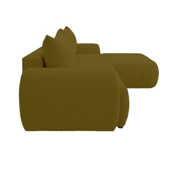 Ecksofa MUNDUK II Olivgrün - Armlehne davorstehend links - Ecke davorstehend rechts - Ottomane davorstehend rechts