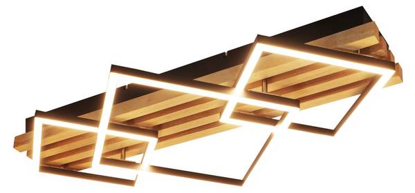 Plafondlamp SCldvw zwart - aluminium - 42 x 9 x 72 cm