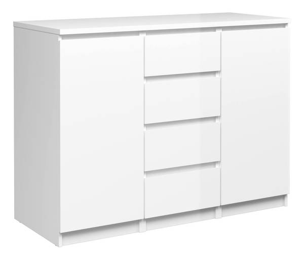 Kommode Alix Weiß - Holzwerkstoff - 50 x 91 x 121 cm