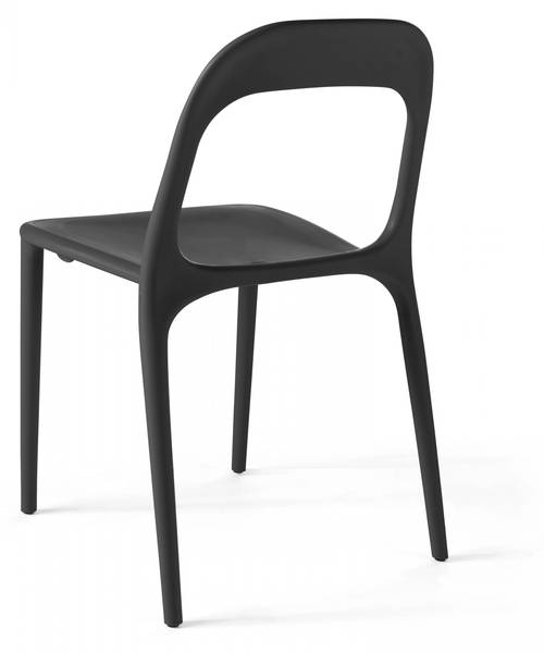 4er-Set Plastikstühle Milan Schwarz