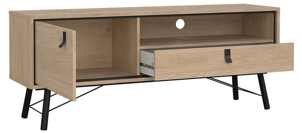 TV tafel Ry bruin - deels massief hout - 151 x 60 x 40 cm