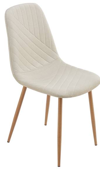 Esszimmerstuhl Köfering 4er Set Beige - Polyester - Stahl - 44 x 88 x 55 cm