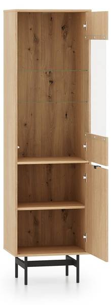 Vitrine HEGGERS Braun - Aluminium - Melamin - 55 x 170 x 40 cm