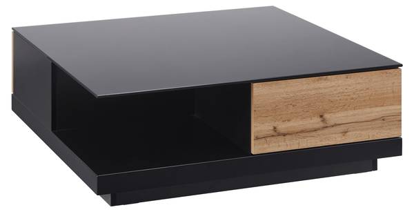 Couchtisch NEVIO Schwarz - Braun - Glas - 85 x 30 x 85 cm